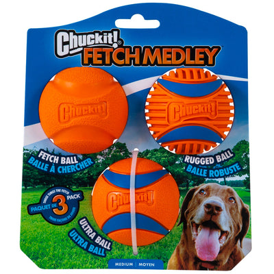 Chuckit! Fetch Medley Balls Gen 3 Dog Toy Medium