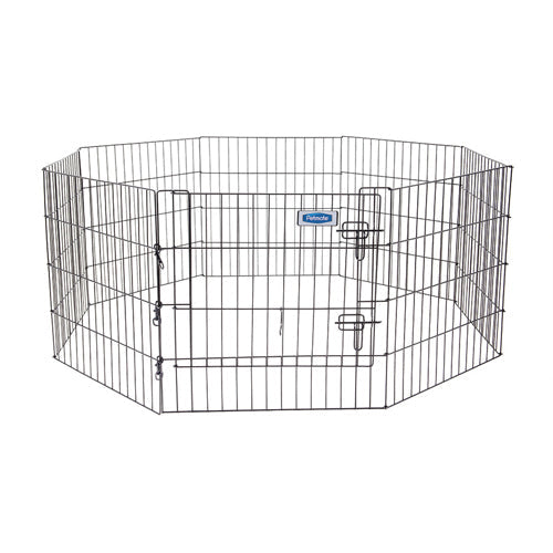 Petmate Exercise Pen with Door, Black, 24 in