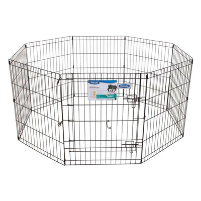 Petmate Exercise Pen with Door, Black, 30 in - Pets Perfect