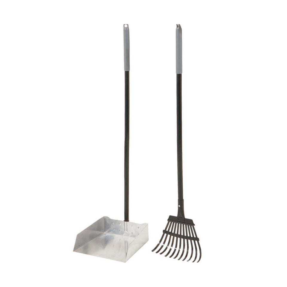 Petmate Dog Aluminum Rake & Pan Large