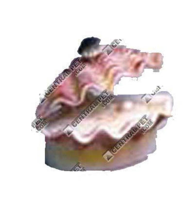 Penn-Plax Tropical Clam Air Aquarium Ornament, White, Pink