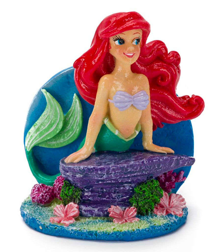 Disney Ariel Stretching on Rock Aquarium Ornament Multi-Color, 3.25 in