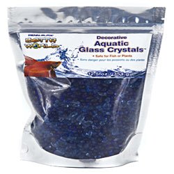 Penn - Plax Betta World Aquatic Glass Crystal Décor Light Blue, Dark Blue 1ea/12.5 oz - Pets Perfect