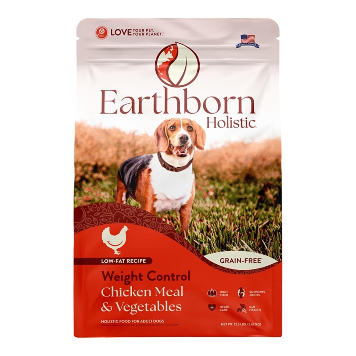 Earthborn Holistic Weight Control Grain - Free Dry Dog Food Chicken Meal & Vegetables 12.5lb - Pets Perfect