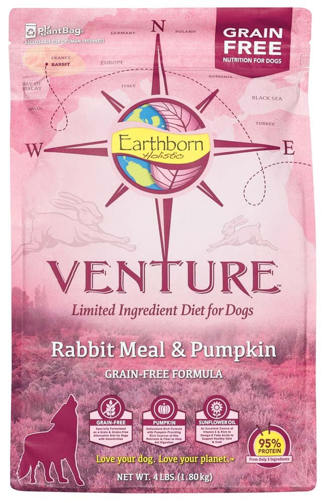 Earthborn Holistic Venture Large.I.D. GF Dry Dog Food Rabbit & Pumpkin