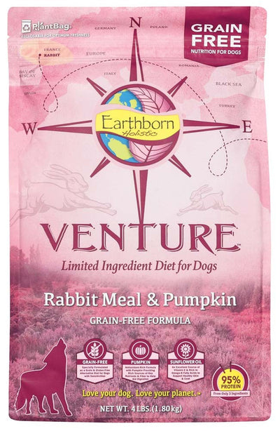 Earthborn Holistic Venture Large.I.D. GF Dry Dog Food Rabbit & Pumpkin