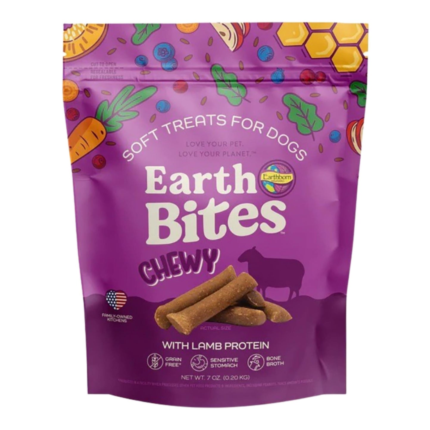 Earthborn Dog Grain-Free Earthbites Chewy Lamb 7 oz
