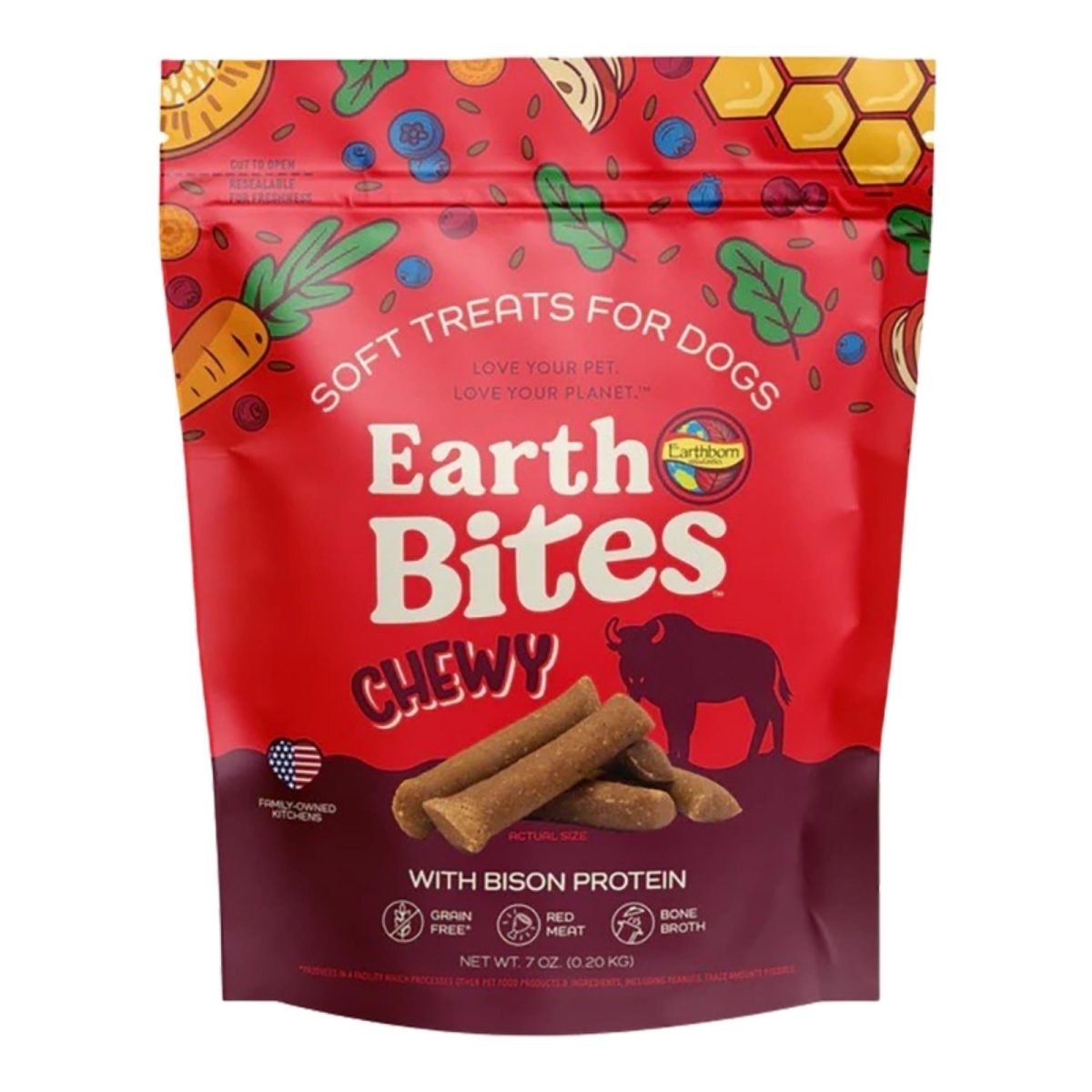 Earthborn Dog Grain Free Earthbites Chewy Bison 7oz. - Pets Perfect