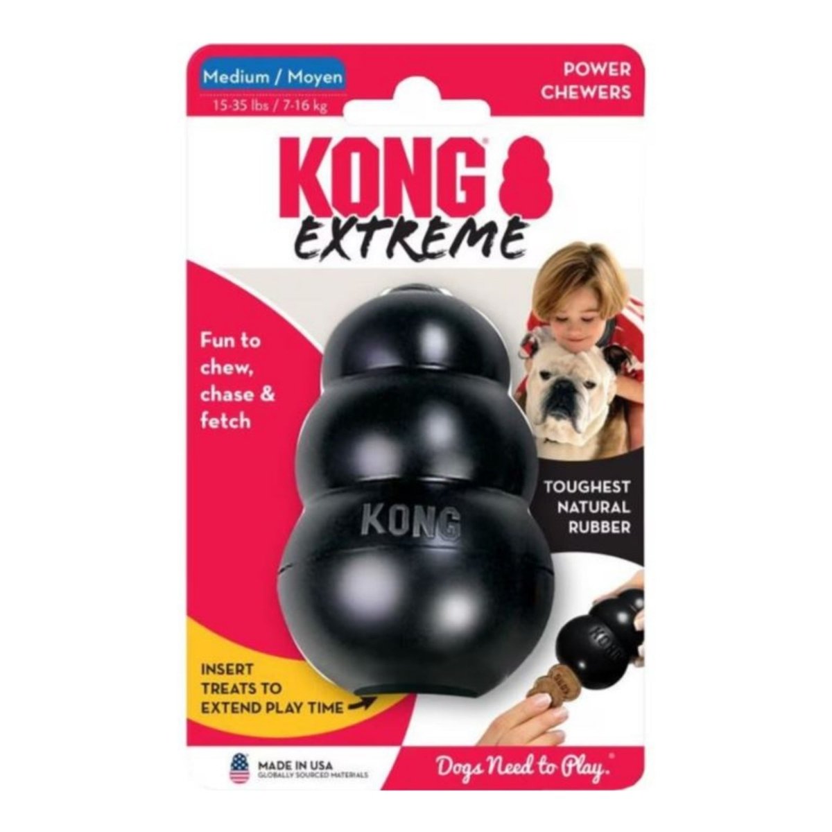 KONG Extreme Dog Toy | Black | Medium - Pets Perfect