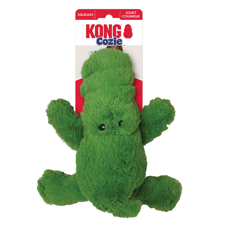 KONG Cozie Ali Alligator Plush Dog Toy, Green Medium
