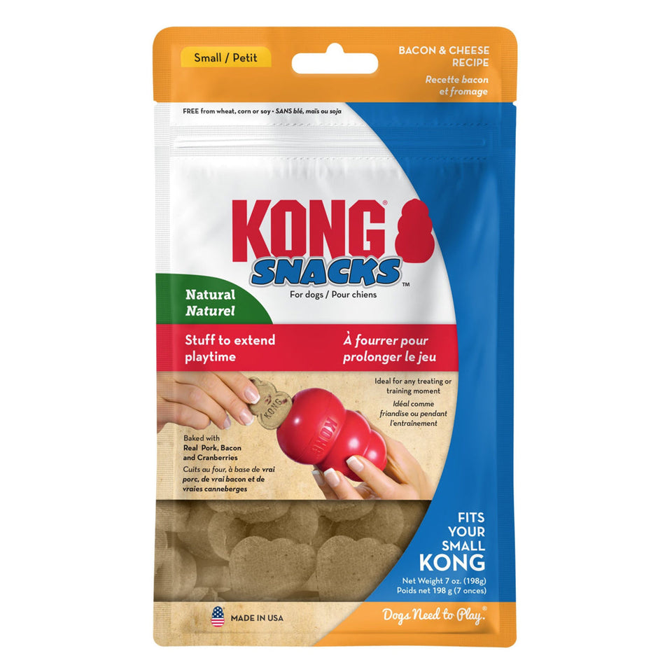 KONG Stuff'N Snacks Bacon & Cheese Dog Treats Small 8 oz