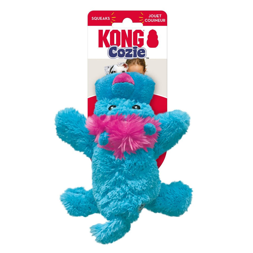KONG Cozie King Lion Plush Dog Toy Blue Small, view 2
