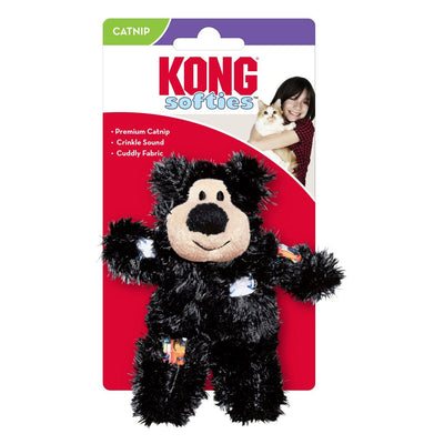 KONG Softies Patchwork Bear Catnip Cat Toy Assorted