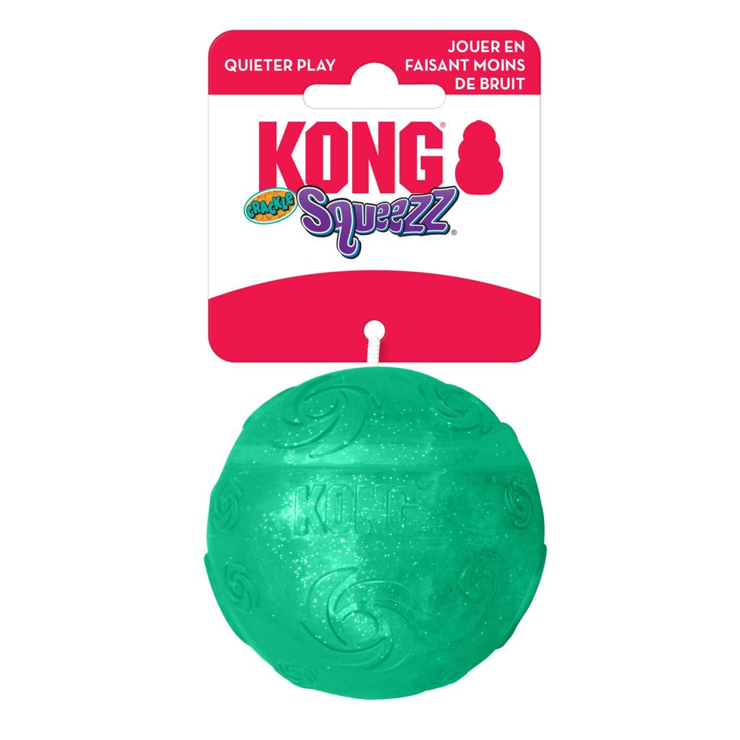 KONG Squeezz Crackle Ball Dog Toy Assorted 1ea/LG - Pets Perfect