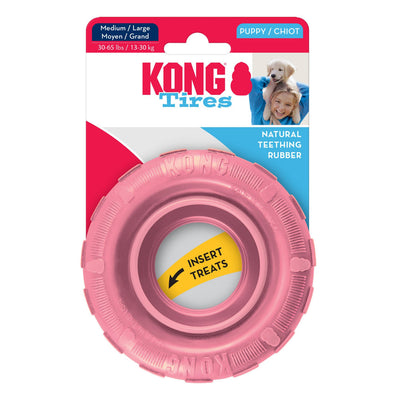 KONG Puppy Tires Dog Toy Assorted Medium/Large
