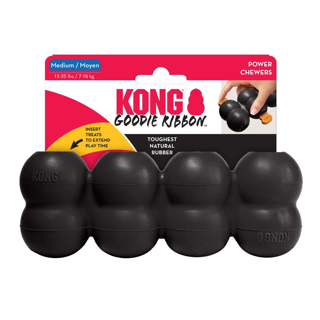 KONG Extreme Goodie Ribbon Dog Toy – Medium | Chew & Treat - Dispensing Puzzle - Pets Perfect