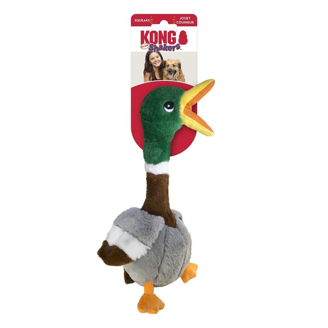 KONG Shakers Honkers Duck Dog Toy Multi - Color 1ea/SM - Pets Perfect