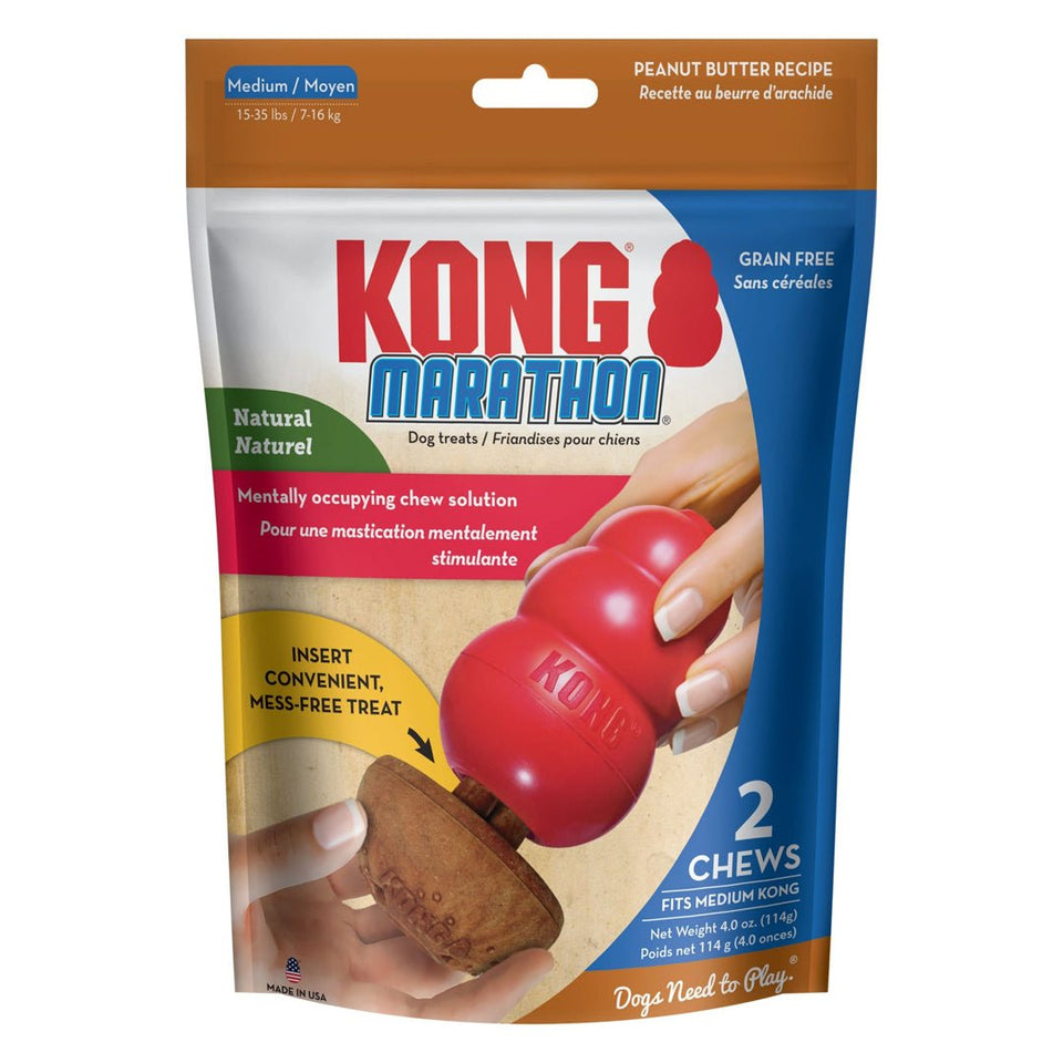 KONG Marathon Dog Treats Peanut Butter 2 ct, Small