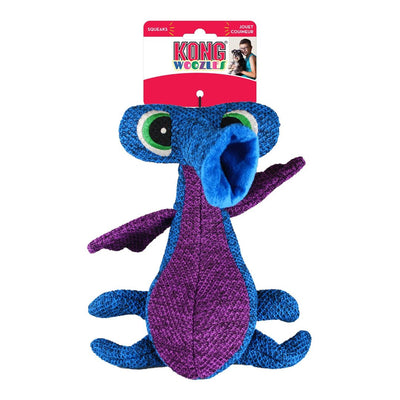 KONG Woozles Squeaker Dog Toy Blue Medium