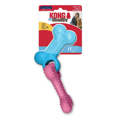 KONG ChewStix Puppy Linked Bones Dog Toy, Large