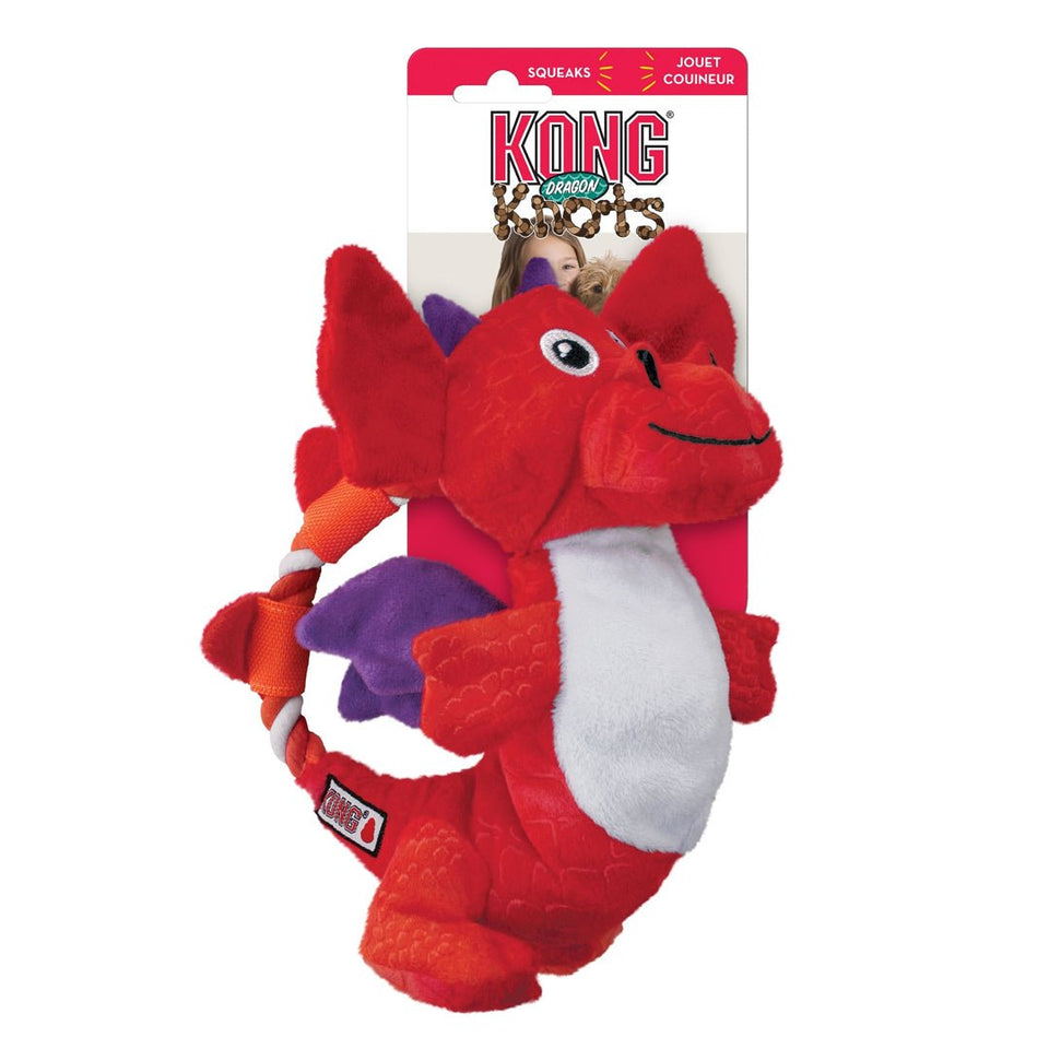 KONG Dragon Knots Interactive Tug & Plush Dog Toy, Medium/Large