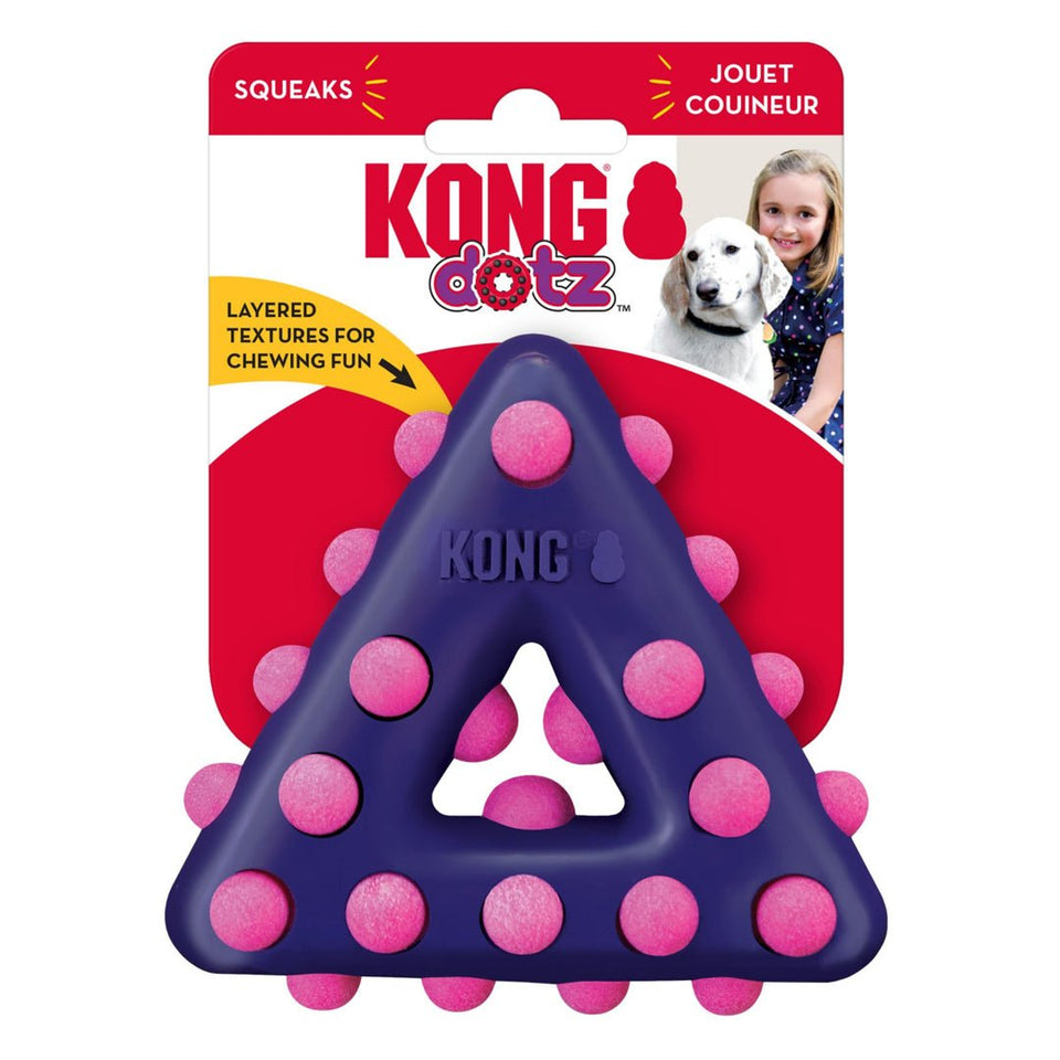 KONG Dotz Triangle Chew & Fetch Dog Toy, Small