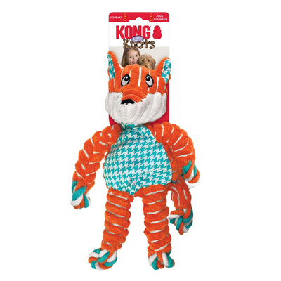 KONG Floppy Knots Fox Dog Toy Multi-Color Medium/Large