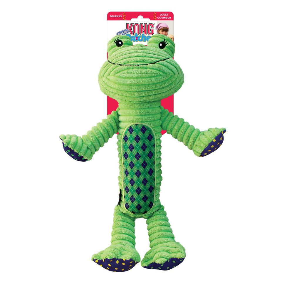 KONG Patches Adorables Plush Dog Toy Frog X-Large