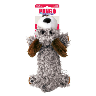 KONG Low Stuff Scruffs Plush Dog Toy Dark, Brown Large