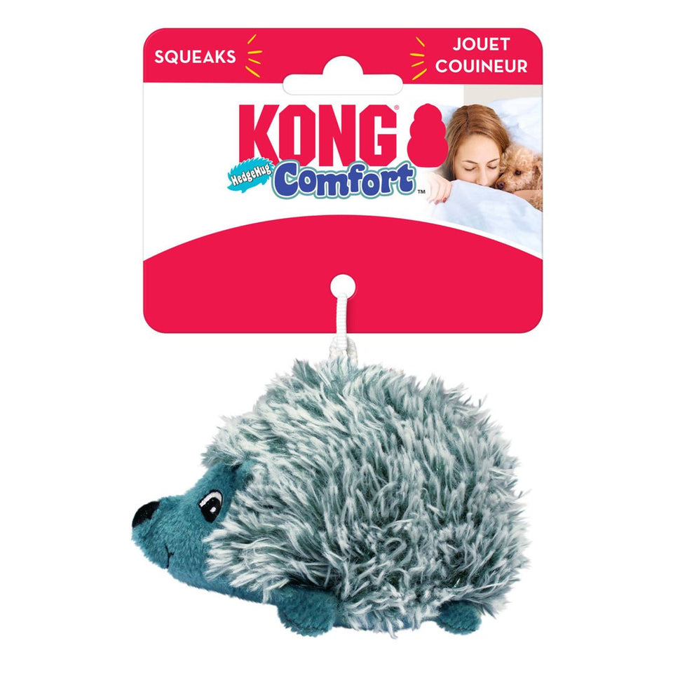 KONG Comfort HedgeHug Plush Dog Toy - Squeaky & Crinkle, X-Small