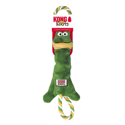 KONG Tugger Knots Frog Dog Toy Green Medium/Large