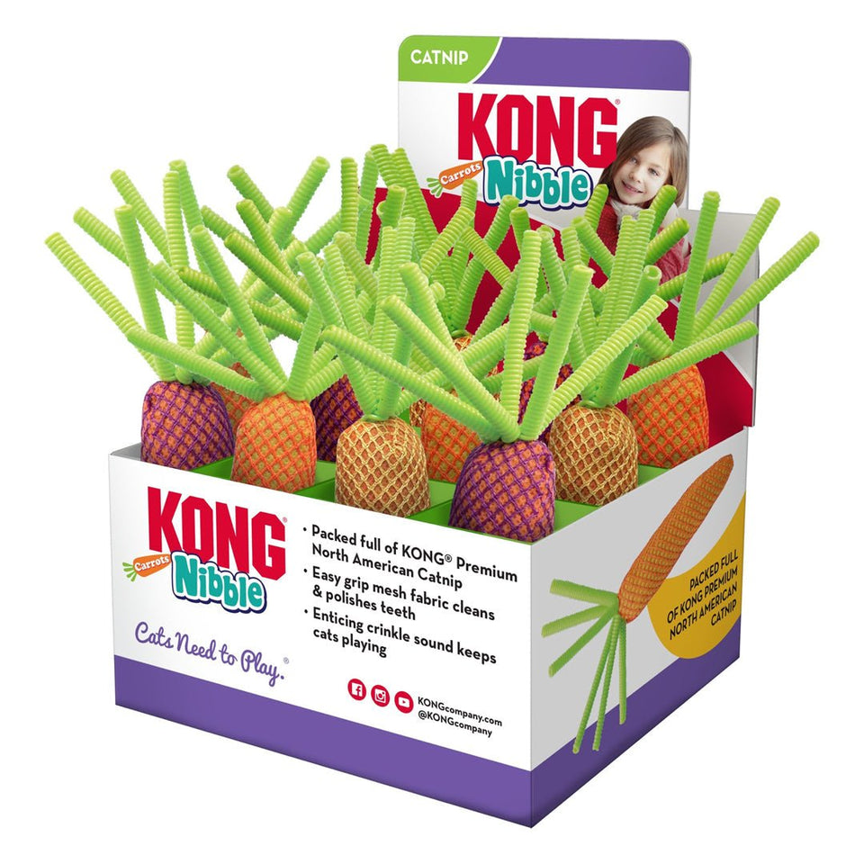 KONG Nibble Carrots Cat Toy Display 12 ct