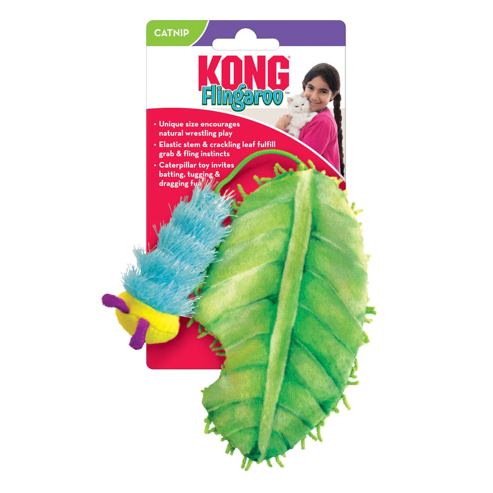 KONG Flingaroo CATerpillar Catnip Cat Toy Multi-Color
