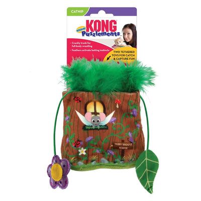 KONG Cat Puzzlements Hideaway Cat Toy Brown/Green