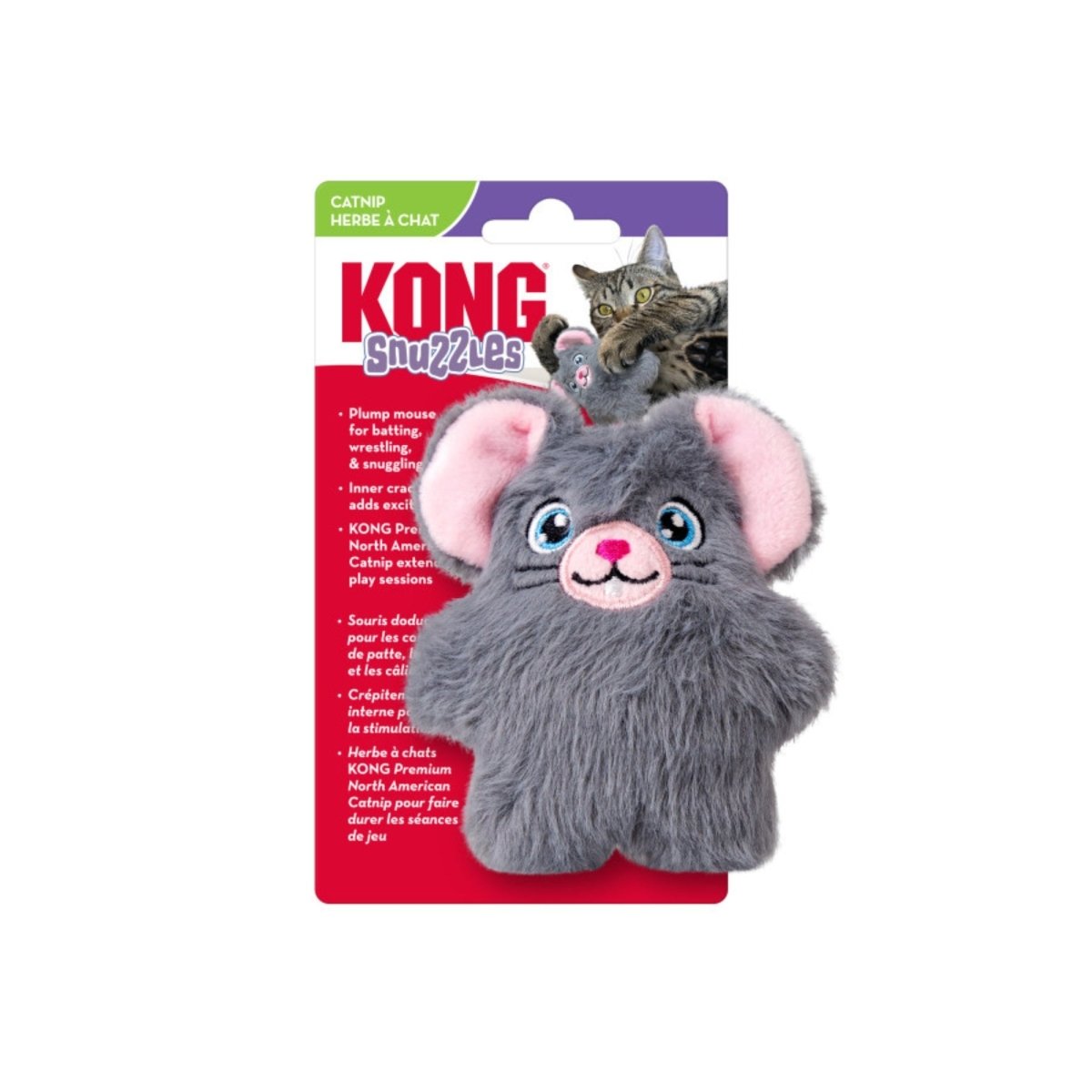 KONG Cat Snuzzles Mouse Cat Toy 1ea/MD - Pets Perfect