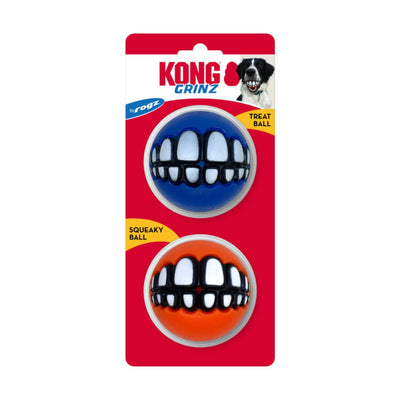 KONG Grinz by Rogz Variety Ball Dog Toys Large, 2 ct
