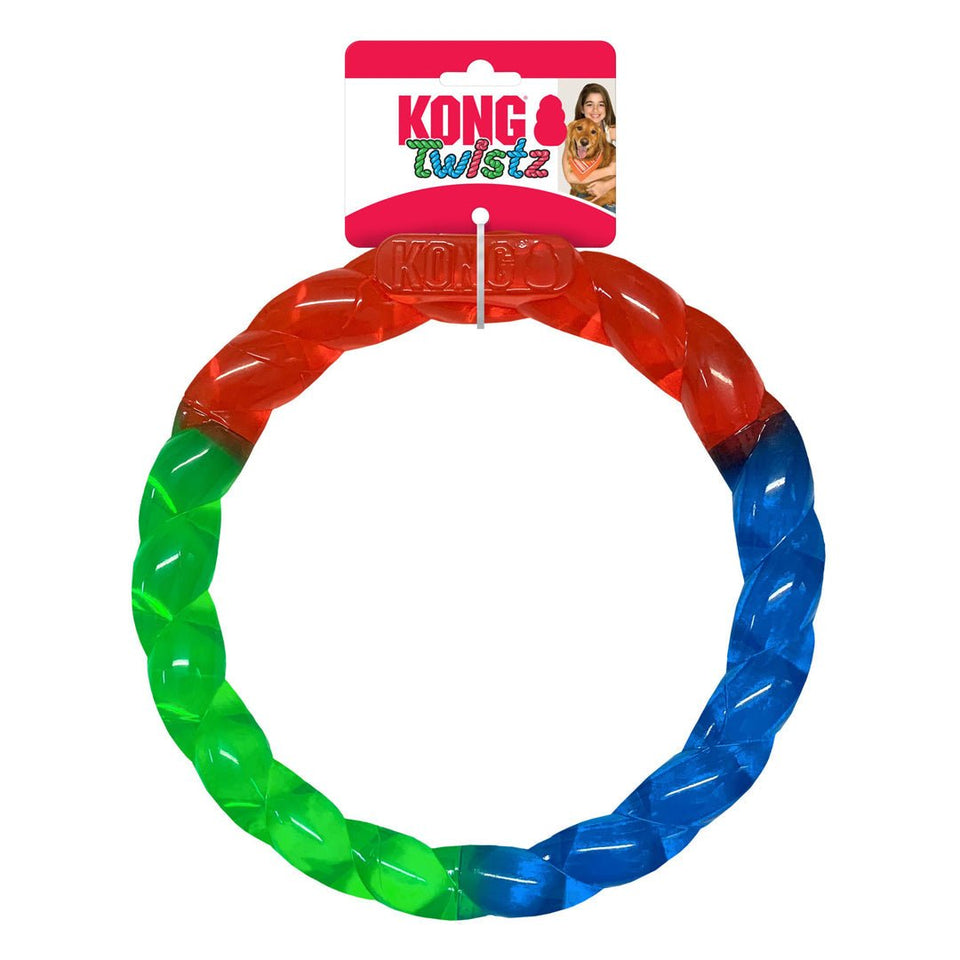 KONG Twistz Ring Dog Toy Multi-Color Small