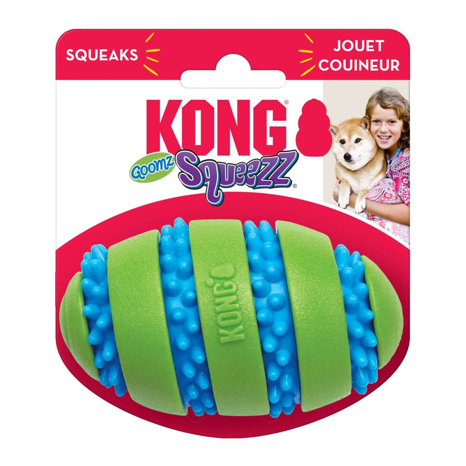 KONG Squeezz Goomz Football Dog Toy Medium