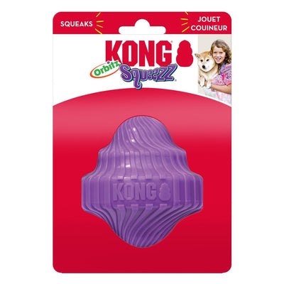 KONG Squeezz Orbitz Dog Toy Spin Assorted Medium/Large