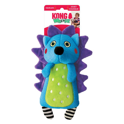 KONG Whoopz Hedgehog Dog Toy - Small Spongy Dual-Squeaker Plush