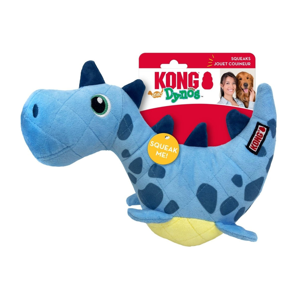KONG Dynos Roars Dog Toy - Blue, Medium/Large