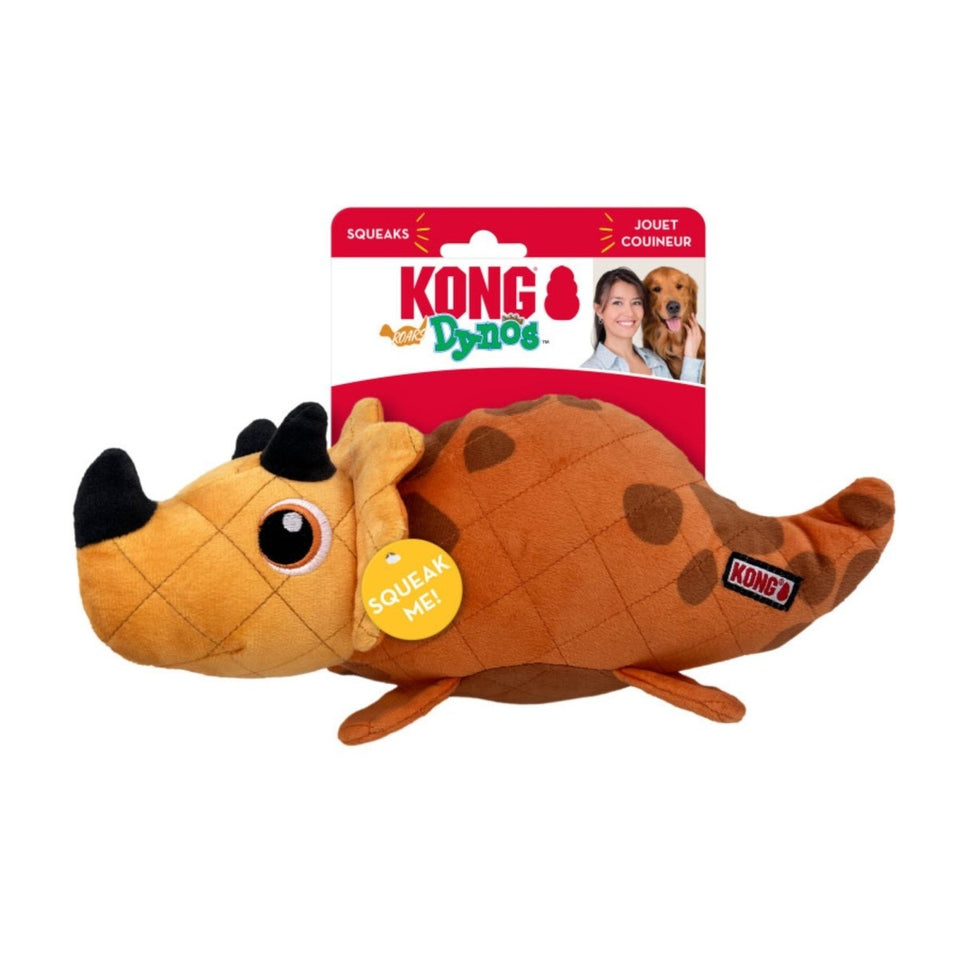 KONG Dynos Roars Dog Toy - Orange, Medium/Large