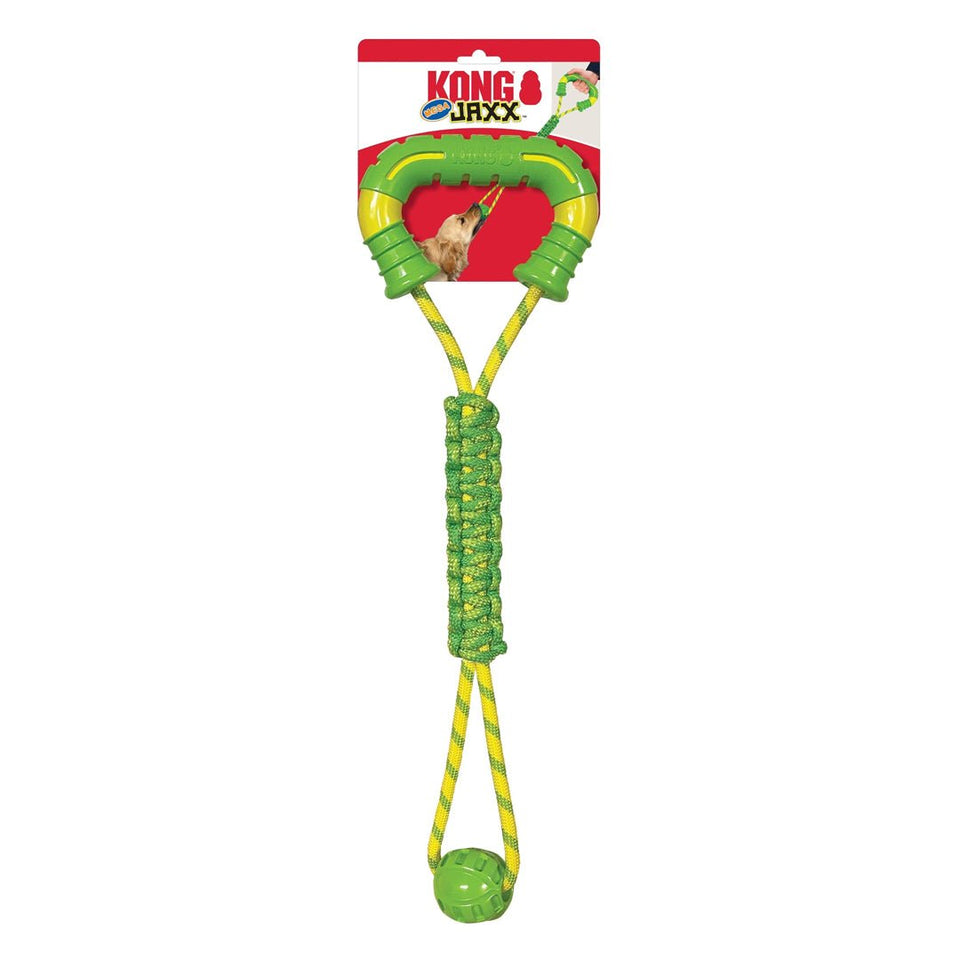 KONG Jaxx Mega Tug Dog Toy - Yellow & Green