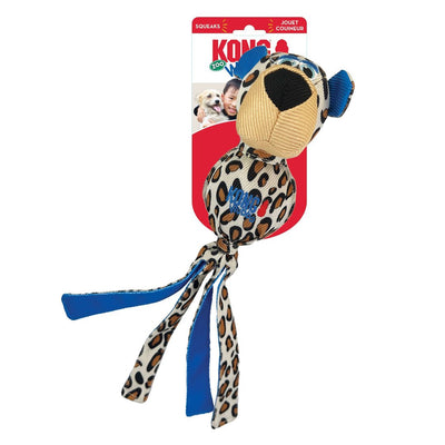 KONG Wubba Zoo Cheetah Dog Toy, Large, Tug, Fetch & Shake, Squeaker