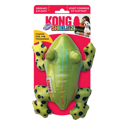 KONG Shieldz Tropics Dog Toy Frog Green Medium