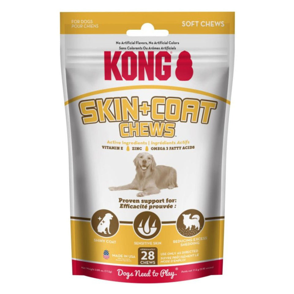 KONG Skin & Coat Soft Chews Dog Treats 28 ct