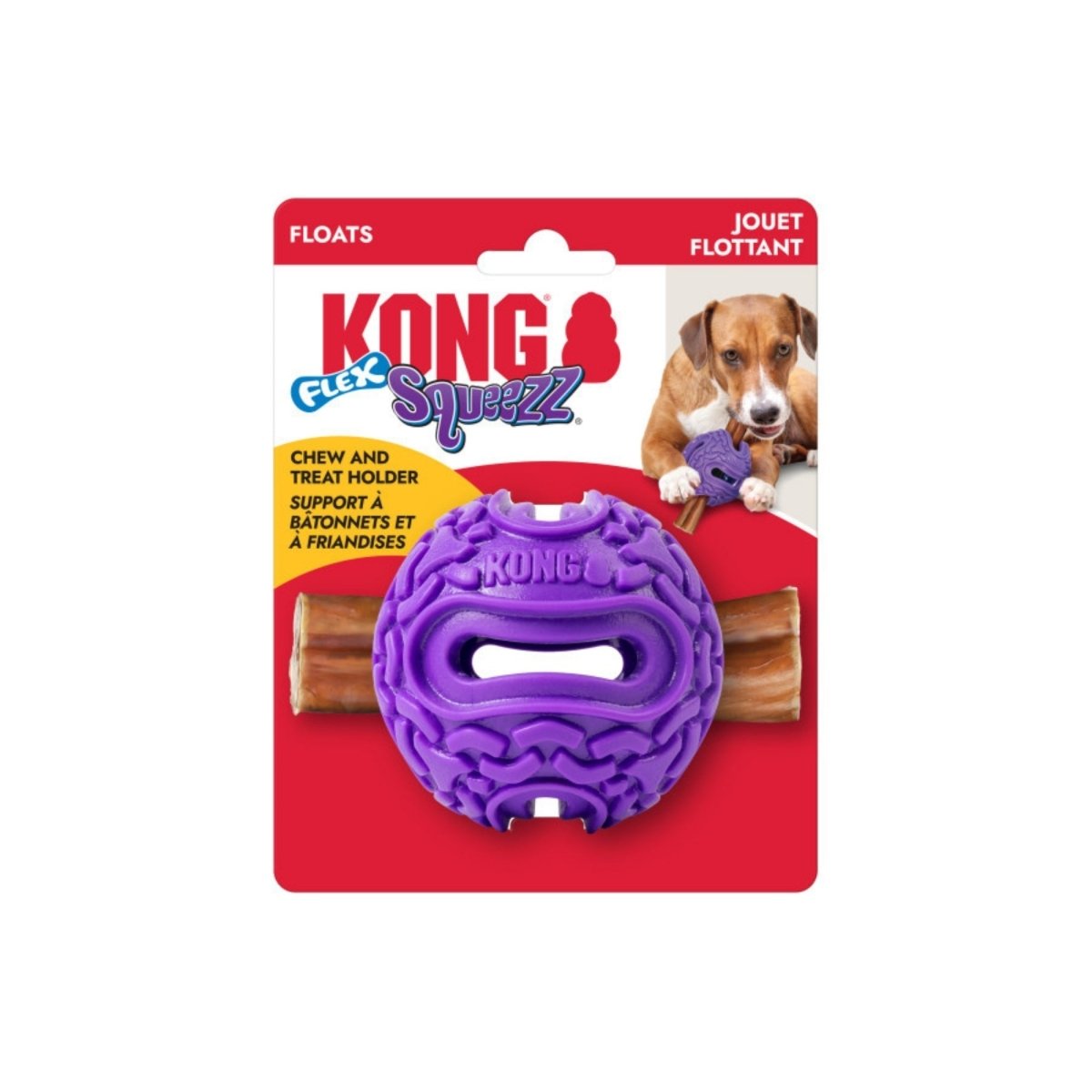 KONG Squeezz Flex Ball Dog Toy 1ea/MD/LG - Pets Perfect