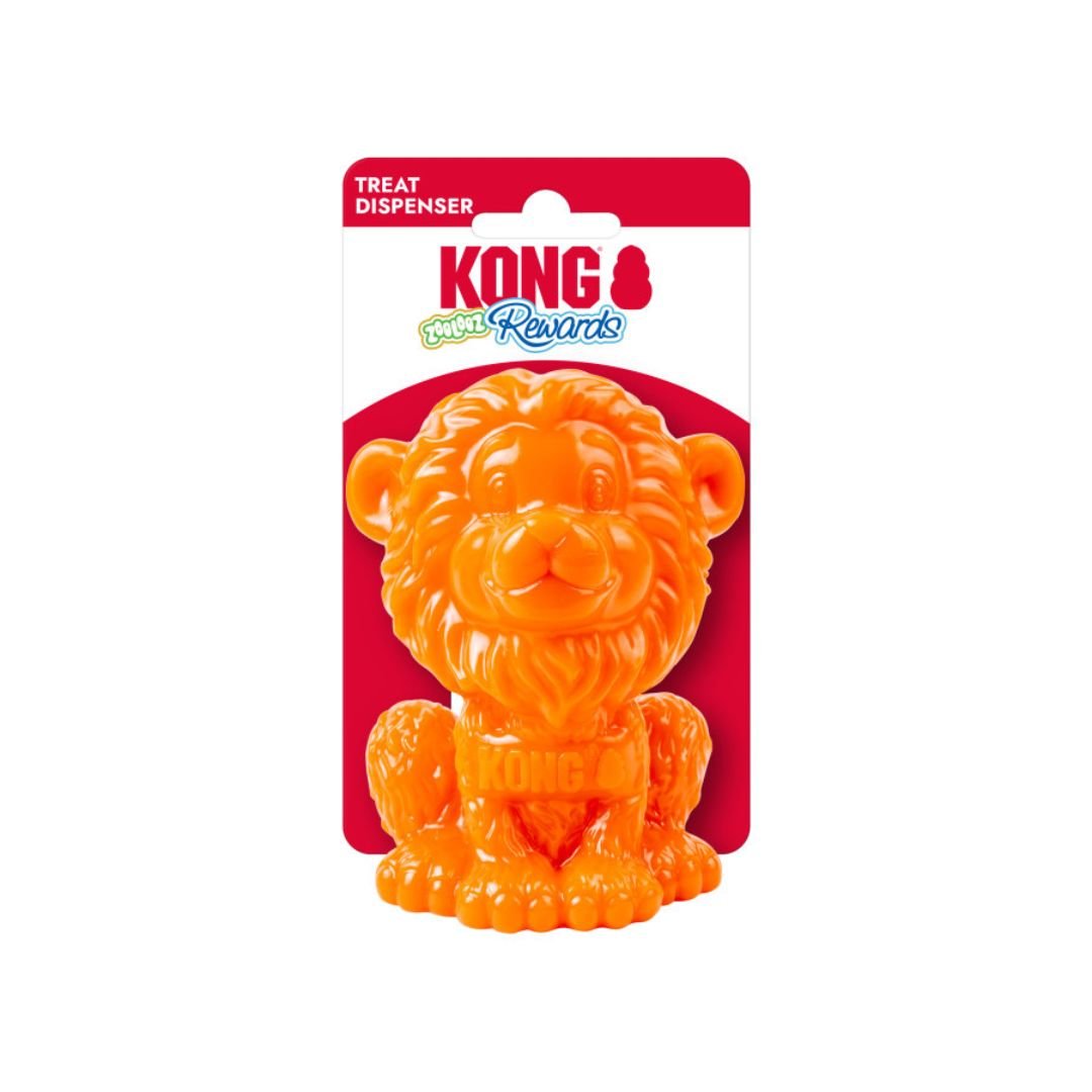 KONG Rewards Zoolooz Lion Dog Toy MD - Pets Perfect