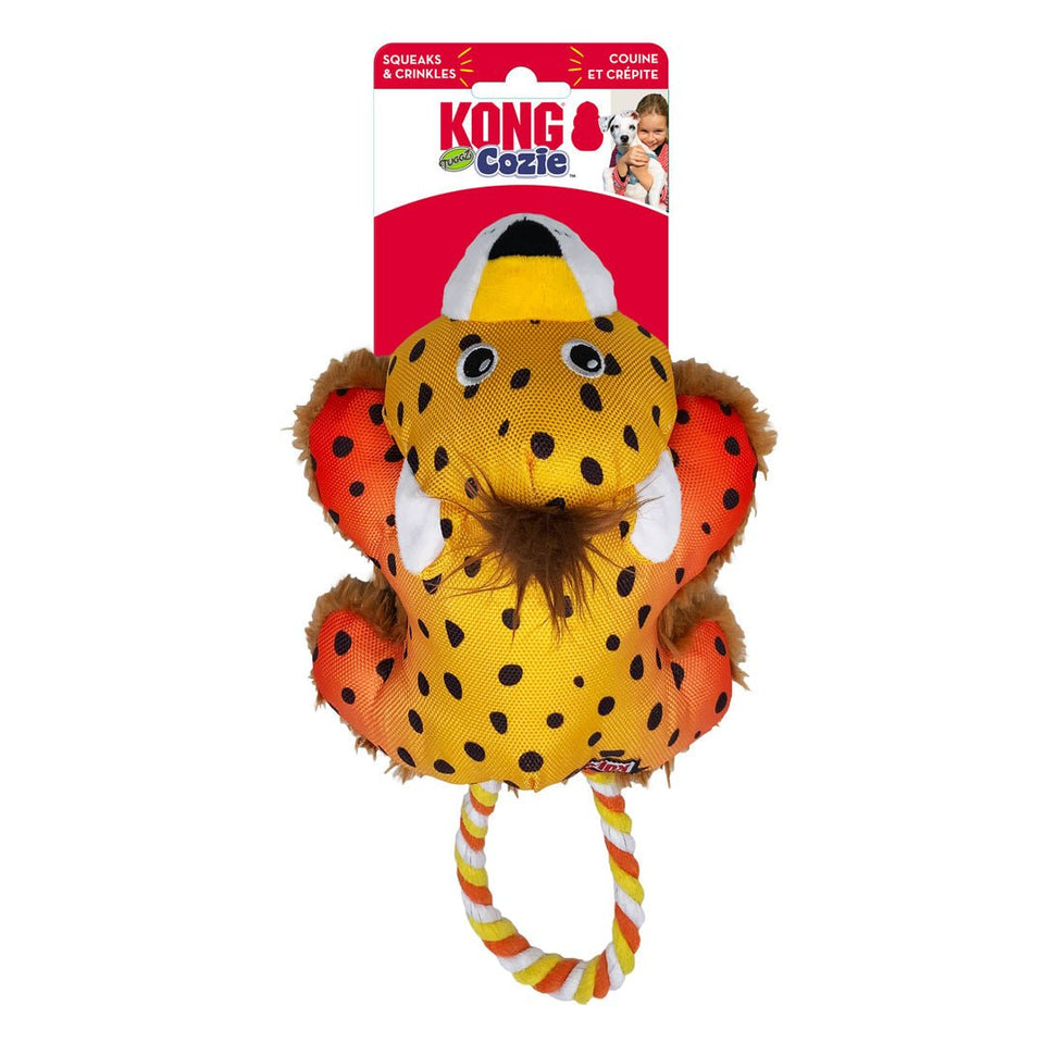 KONG Cozie Tuggz Dog Toy Cheetah Small/Medium