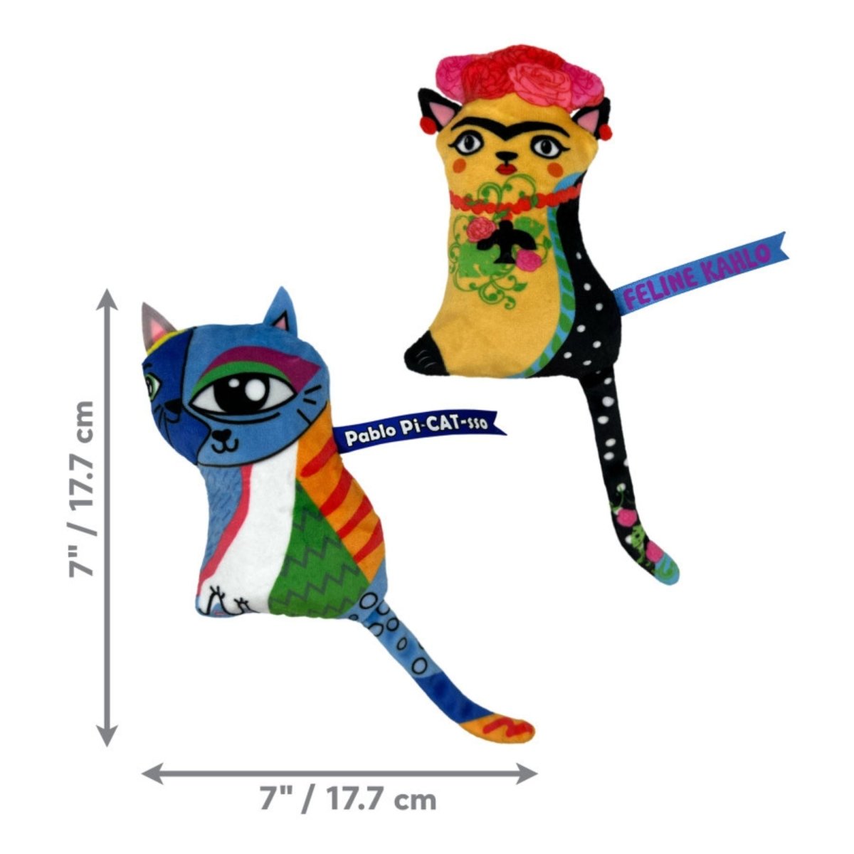 Kong Artz Catnip Cat Toy Feline Kahlo & Pablo Pi - Cat - Sso, 1ea/2 Pk - Pets Perfect
